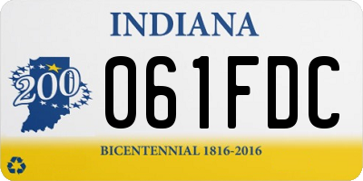 IN license plate 061FDC