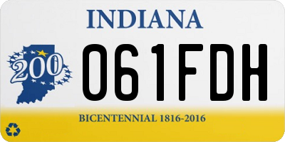IN license plate 061FDH