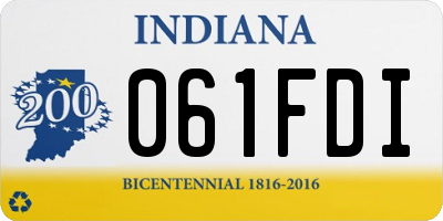 IN license plate 061FDI