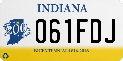 IN license plate 061FDJ