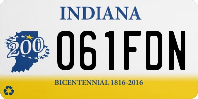 IN license plate 061FDN