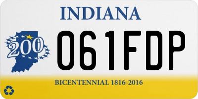 IN license plate 061FDP