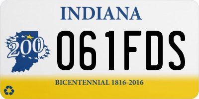IN license plate 061FDS