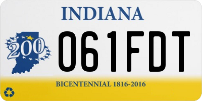 IN license plate 061FDT