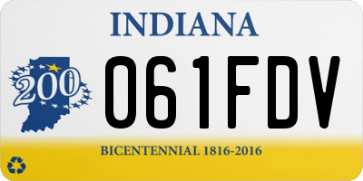 IN license plate 061FDV