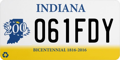 IN license plate 061FDY