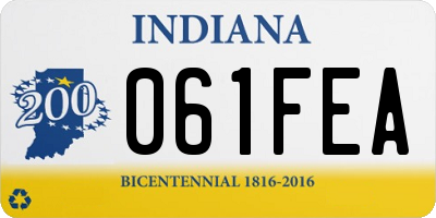IN license plate 061FEA