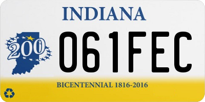 IN license plate 061FEC