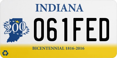 IN license plate 061FED