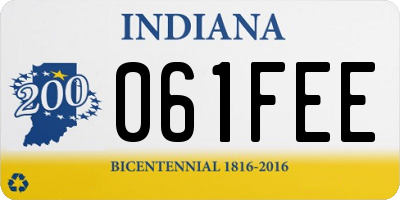 IN license plate 061FEE