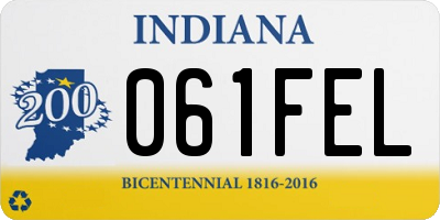 IN license plate 061FEL