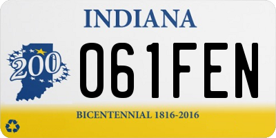 IN license plate 061FEN