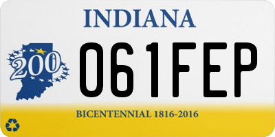 IN license plate 061FEP
