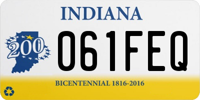 IN license plate 061FEQ