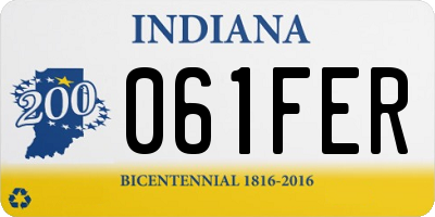 IN license plate 061FER