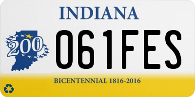 IN license plate 061FES