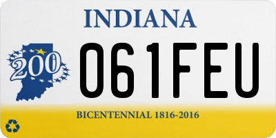 IN license plate 061FEU