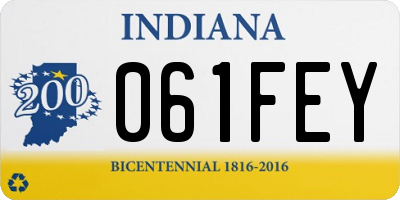 IN license plate 061FEY