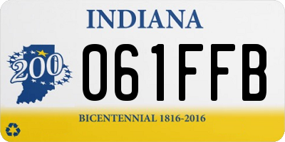 IN license plate 061FFB