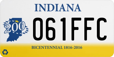 IN license plate 061FFC