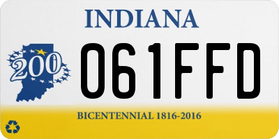 IN license plate 061FFD