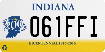 IN license plate 061FFI