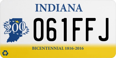 IN license plate 061FFJ