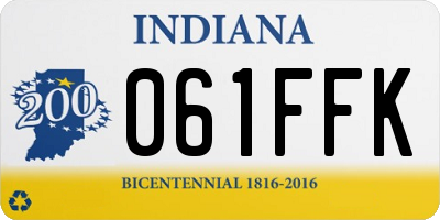 IN license plate 061FFK