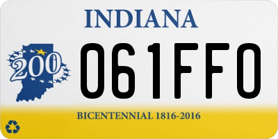 IN license plate 061FFO