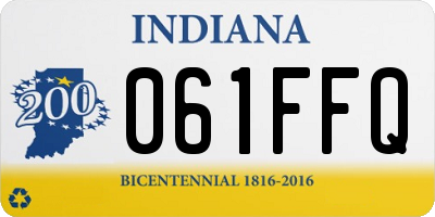 IN license plate 061FFQ