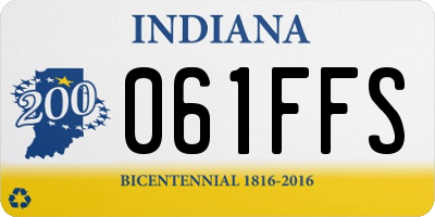 IN license plate 061FFS