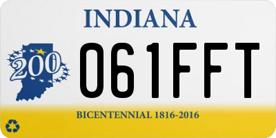 IN license plate 061FFT