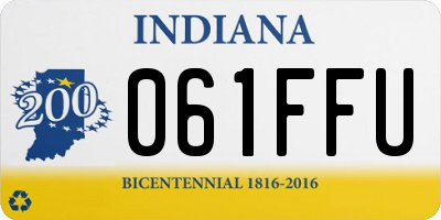 IN license plate 061FFU
