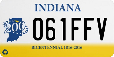 IN license plate 061FFV