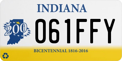 IN license plate 061FFY