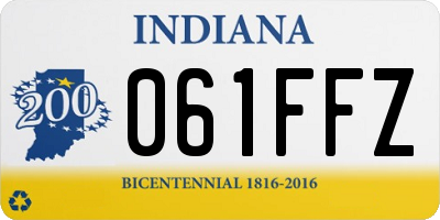 IN license plate 061FFZ