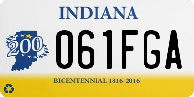 IN license plate 061FGA
