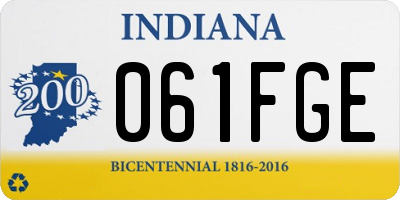 IN license plate 061FGE