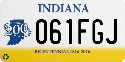 IN license plate 061FGJ