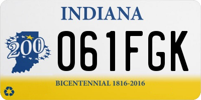 IN license plate 061FGK