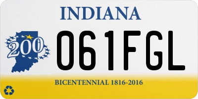 IN license plate 061FGL
