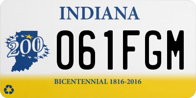 IN license plate 061FGM