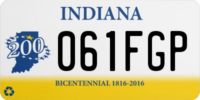 IN license plate 061FGP