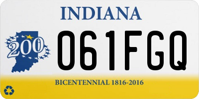 IN license plate 061FGQ