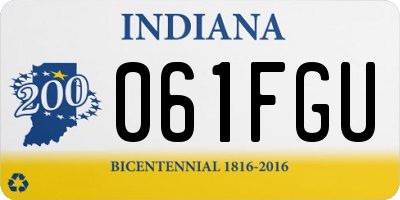 IN license plate 061FGU