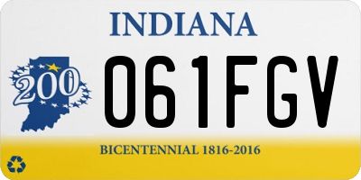 IN license plate 061FGV