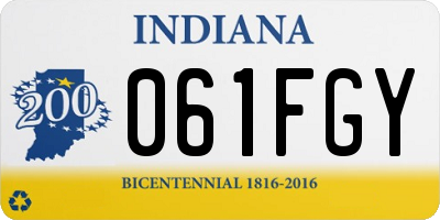 IN license plate 061FGY