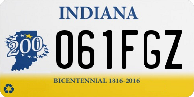 IN license plate 061FGZ