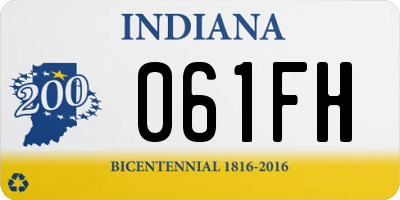 IN license plate 061FH