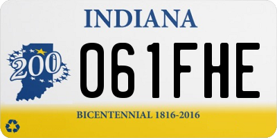 IN license plate 061FHE